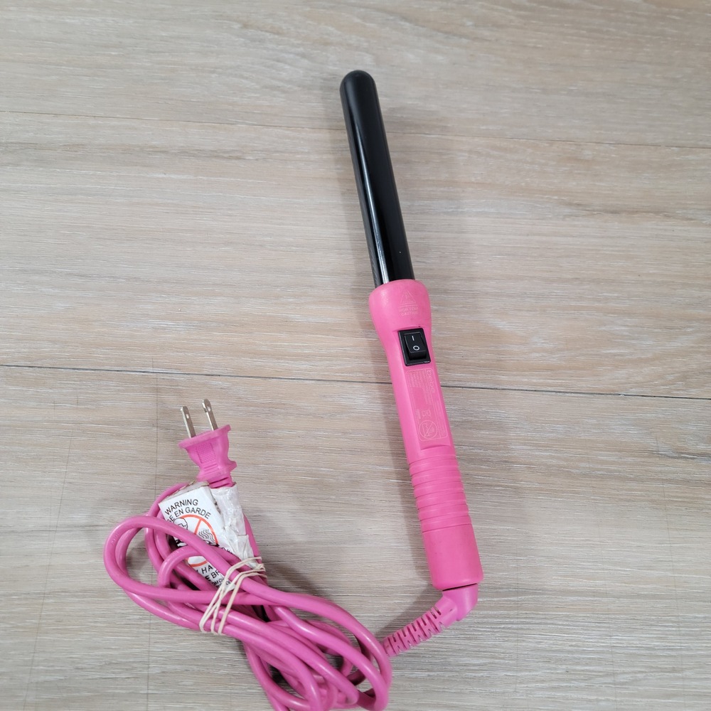 Bebe 1 Inch Curling Wand Pink Black Ceramic Hair Styling Tool 400F 25mm Wand